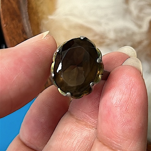 🖤Vtg Smoky Quartz ring - Picture 1 of 10